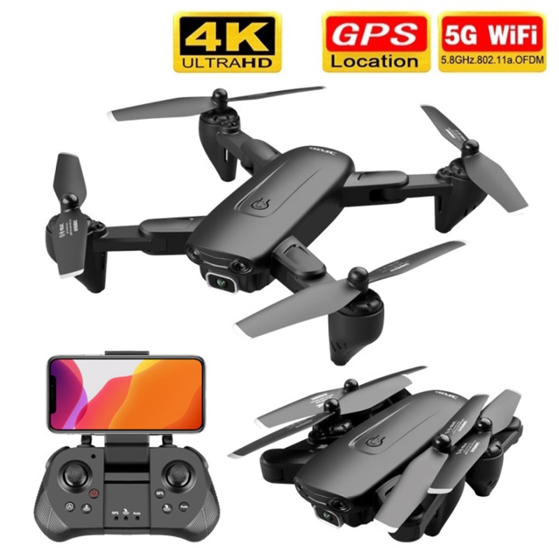 

F6 Folding New RC Drone WiFi 4K Dual Camera HD FPV Drones 5G GPS Assisted Flight Real-time Transmission 360 degrees Flipped Dron, 1080p 1 battery