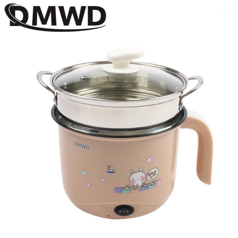 

DMWD Multifunction Electric Skillet Stainless Steel Hotpot Noodle Rice Cooker Steamed Eggs Soup Pot Heating Pan Steamer EU1