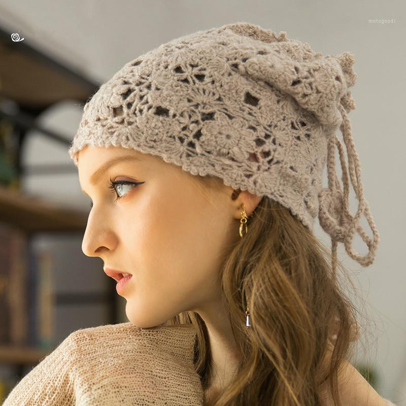 

X043 Adult Hand-Woven Knitting Hats Multi-Function Collar Knitted Hat Lady Fashion Knitting Woolen Cap Adjust Size1, Black