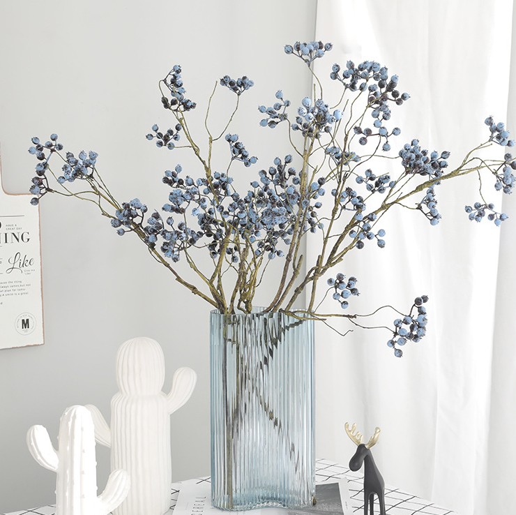 

Artificial Cranberry Berry Living room home table top artificial flower bouquet ornament Wedding Guide simulated Cranberry Berry, As pic