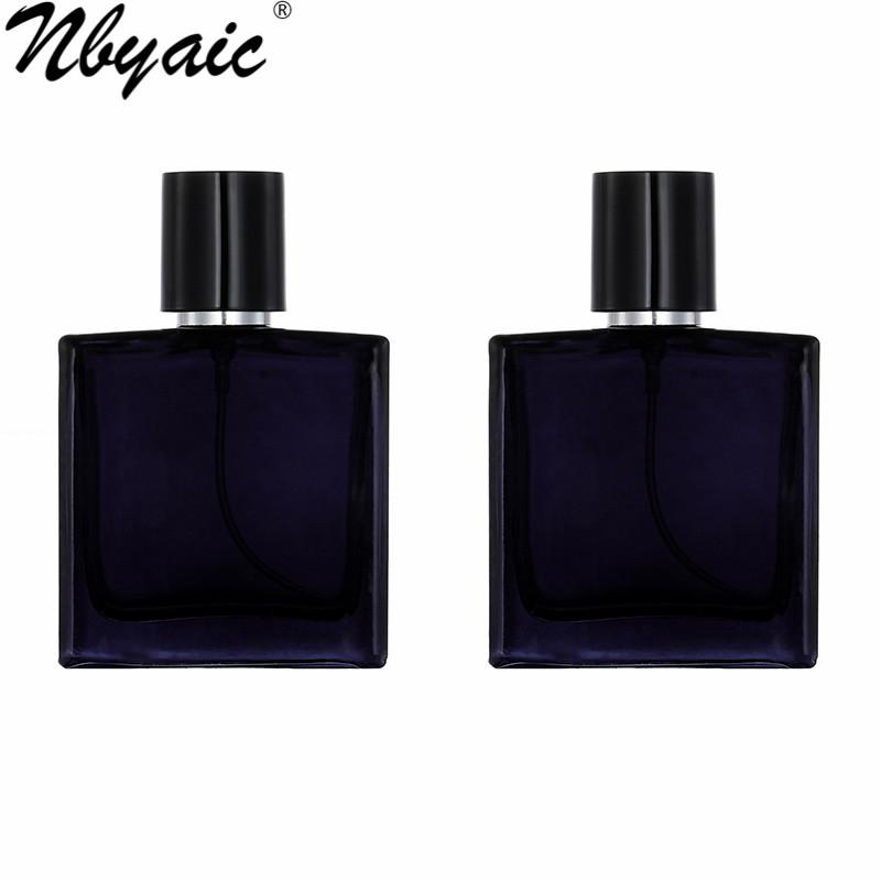 

Nbyaic 50pcs perfume bottle bottled 30ML 50ML portable travel ink blue high-end spray bottle glass perfume empty
