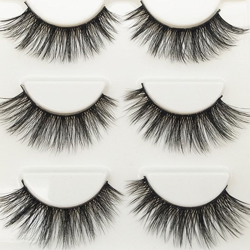 

YOKPN Tapered Style 3D False Eyelashes Soft Black Cotton Thread Eyelash Handmade Thick Fake Eye Lashes Beauty Makeup Eyelashes
