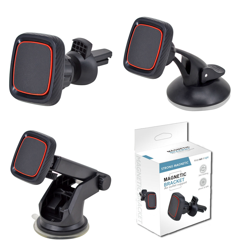 

Universal Car Holder 360 Degree Magnetic Bracket Desktop Phone Holder Adjust Stand Dashboard Magnet Mount for iPhone 12 11 X Xs Max GPS, Black