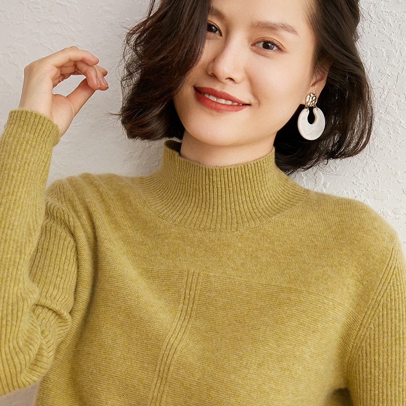 

2021 High quality Winter Sale Women Sweaters 100% South Wool Mesh Jumpers Women' Hood 4 Wider Colors Hot Pullovers Fashion 54VB, Camel