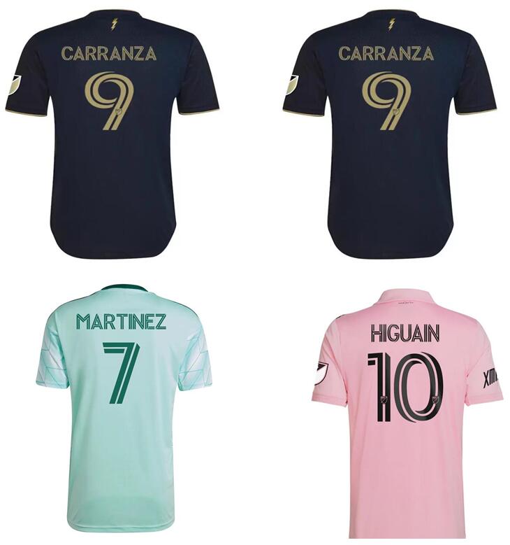 

Inter Miami BECKHAM 2022 Atlanta United FC MARTINEZ soccer Jersey 2023 LAFC HIGUAIN vela LA Galaxy CHICHARITO MLS football shirts men+kids H, Black;yellow