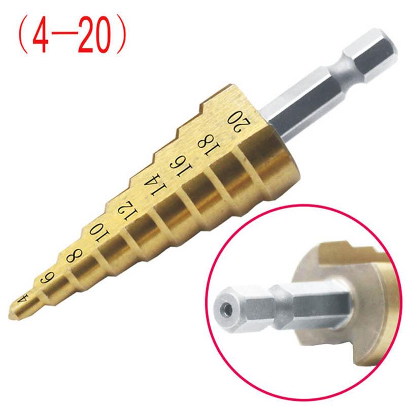 

4-20mm Large HSS 4241 Steel Step Cone Drill Countersink Titanium Bit Set Hole