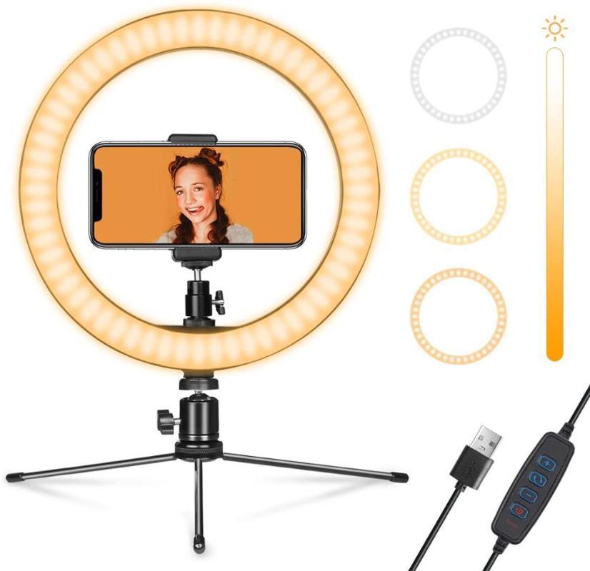 

LED Photography Selfie Ring Light with Metal Tripod Dimmable Fill Lighting Photographic Lamp for Selfie Youtube Live1