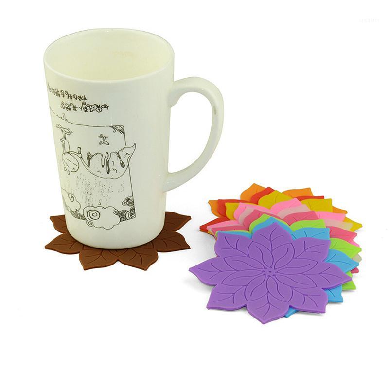 

1pc Lotus style Non-slip grade Silicone Dining Table Protect Anti-scalding Mat Plate Bowl Coffee Cup Pad Placemat1