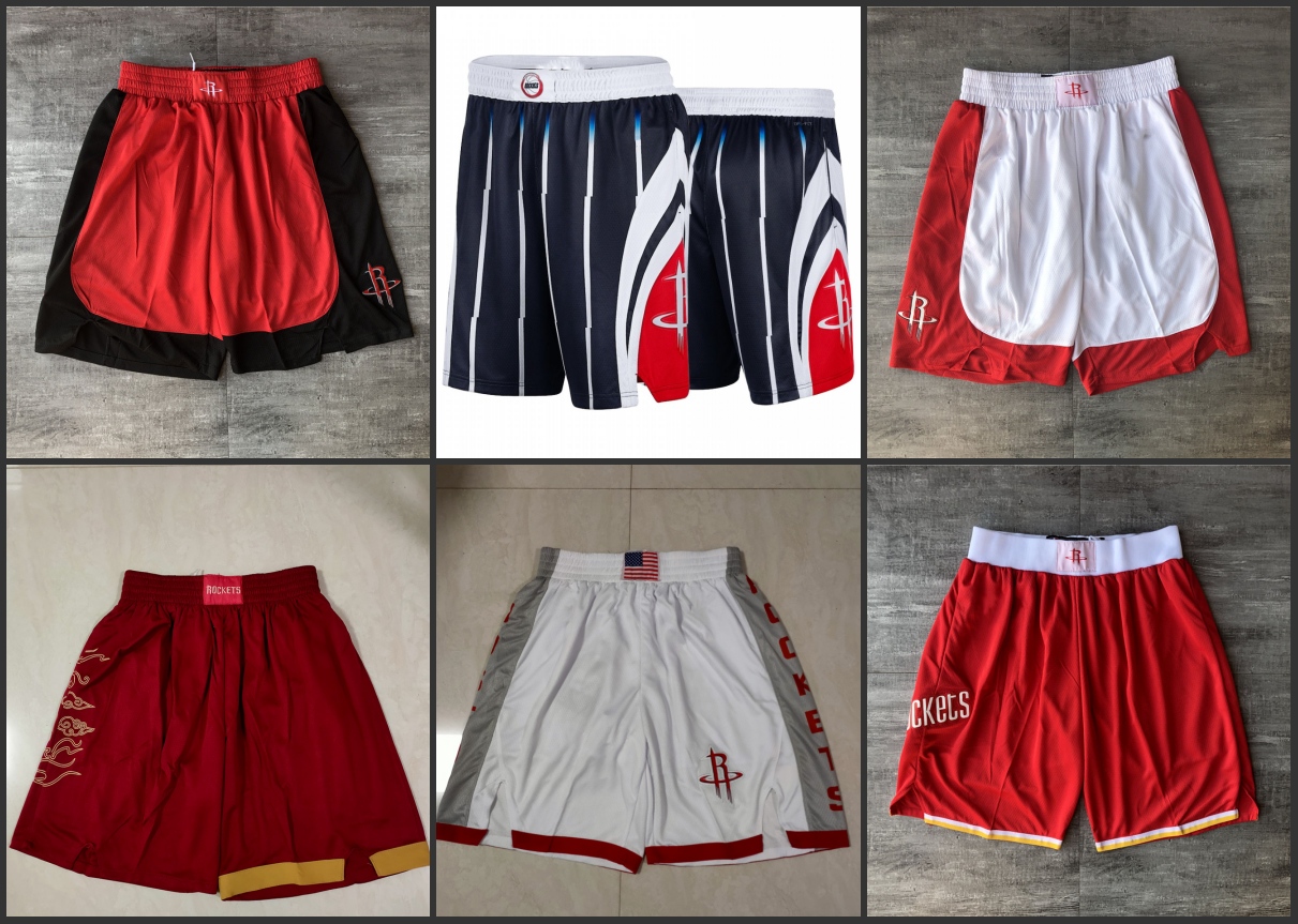 

Men's Houston Rockets''City''Edition 2022 Navy 75th Anniversary Red Swingman Shorts