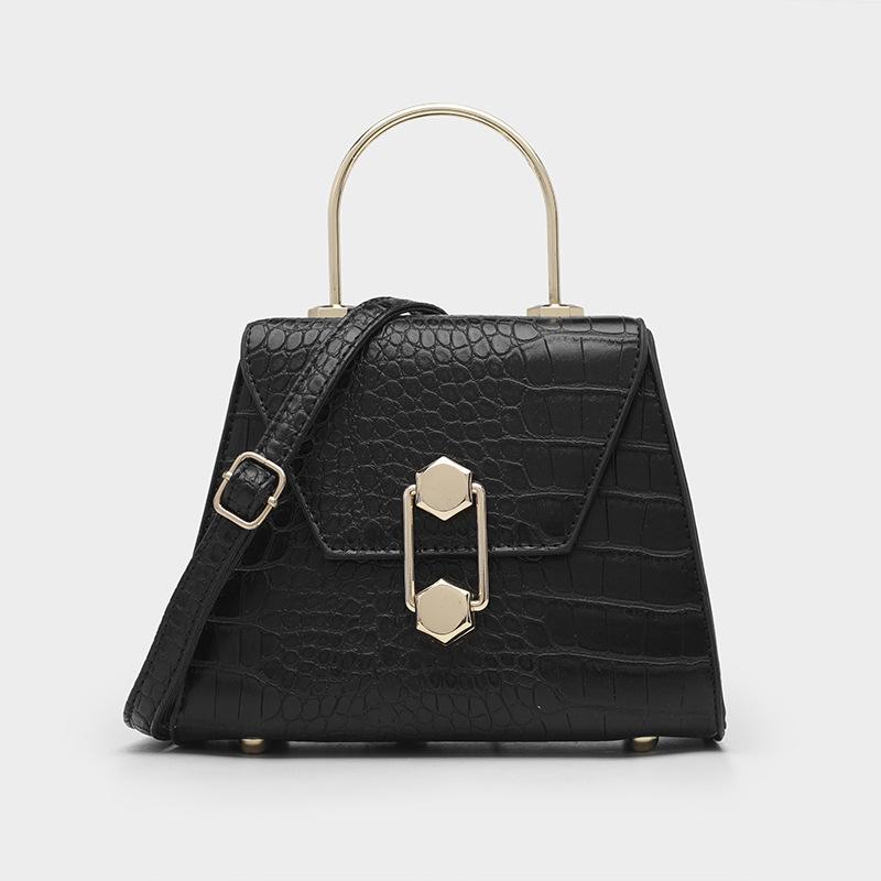 

New style handbag retro lock women's shoulder bag, Black