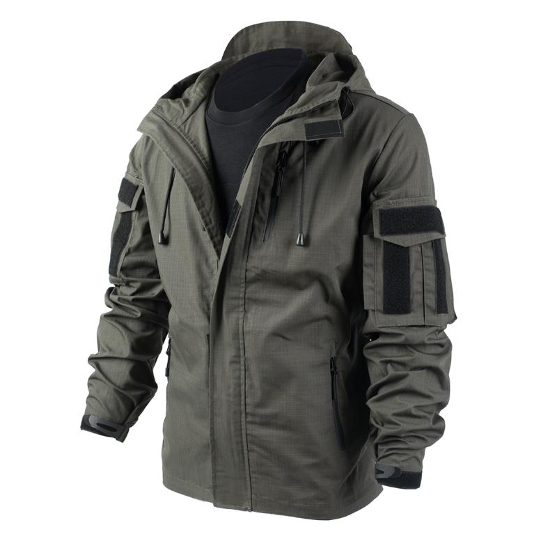

BACRAFT Outdoor Equipment Combat Uniform Tactical Coat For Man - (Smoke Green)  L XL XXL, As pic