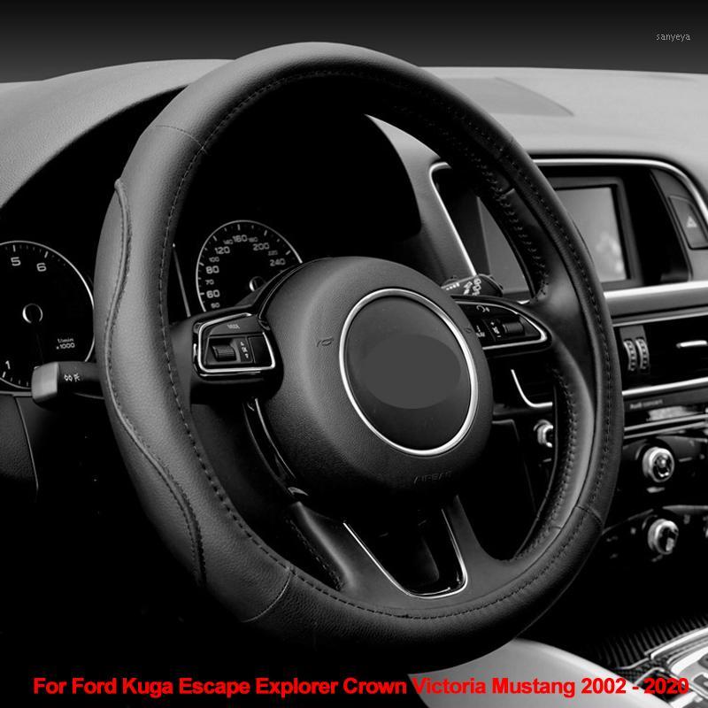 

Auto Car Steering Wheel Cover Wrap For Kuga Escape Explorer Crown Victoria Mustang 2002 2003 - 2020 2020 Funda Volante1