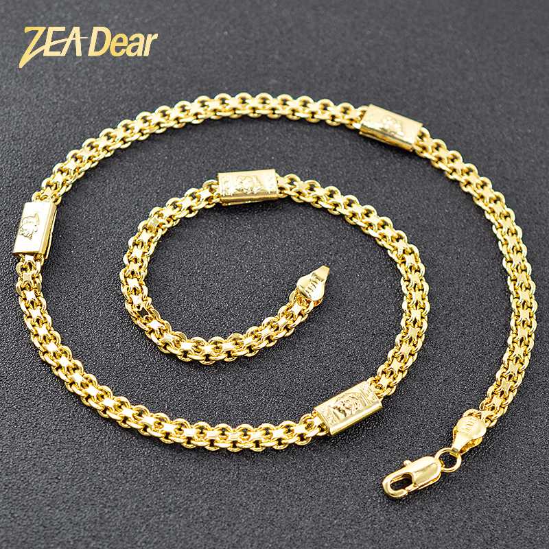 

ZEA Dear Jewelry 2020 Ethnic Jewelry Findings Round Necklace Pendant Link Chain Copper Necklace For Women For Party Anniversary