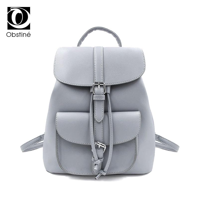 

White PU Leather Backpack Female Small Backpacks Women School Bag for Teenagers Girls Drawstring Back Pack Ladies Bagpack 2020, Black