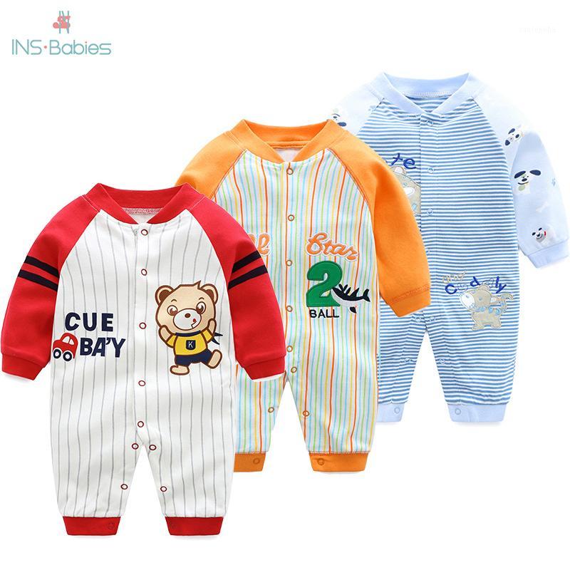 

100% Cotton Newborn Baby Boutique Clothes Boys Autumn Rompers Infant Animal Costumes Girls Long Sleeved Cartoon Winter Pajamas1, Beige