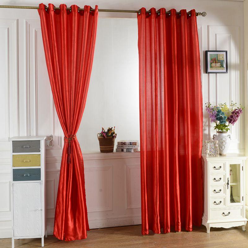 

Curtain Home Window Curtain Living Room Bedroom Sheer Solid Polyester Curtains 5576, 11
