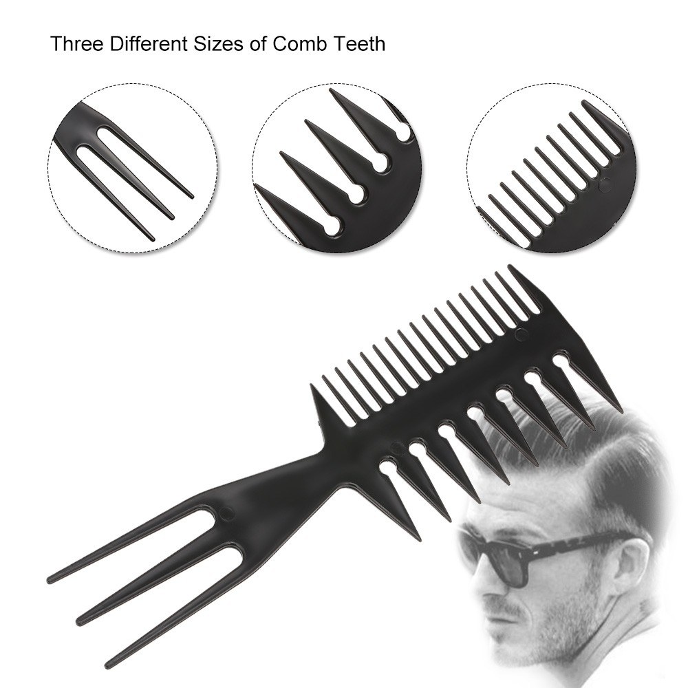 

3-In-1 Plastic Combs Detangling Hair Combs Wide Tooth Comb Anti-static Comb Hairdressing Styling