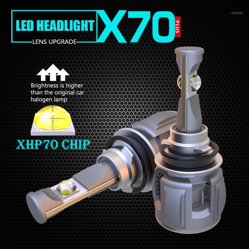 

2PCS H7 LED lamp H4 H8 H9 H11 9005 3 9012 HIR2 car headlight bulbs 9006 4 XHP70 chip 15600LM 6000K auto Headlamp Fog Light1