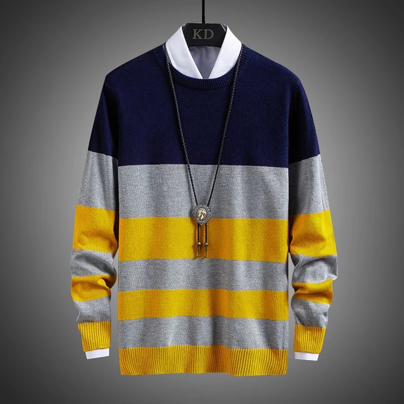 

2021 New Striped Sweaters Washed Destroyed Ripped Mens Knit Jumpers Pullover Men Women Oversized Sweater Harajuku Tops Ouj9, Se9901 white