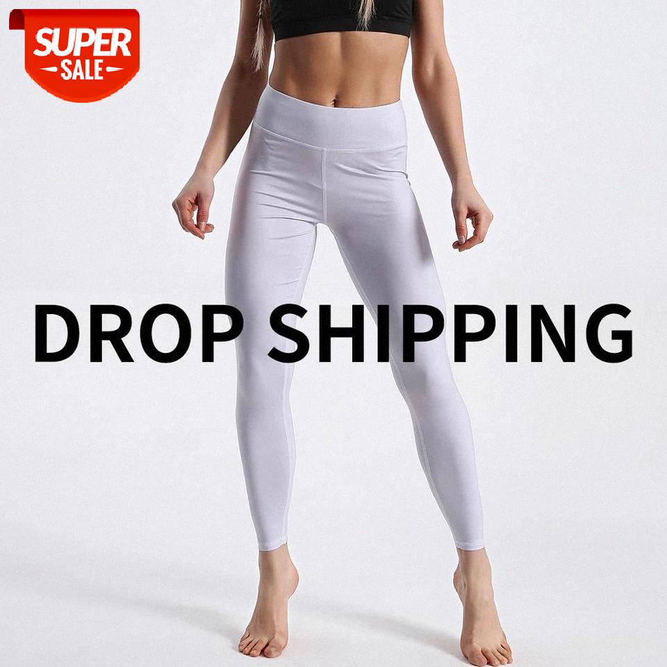 

Qickitout Dropshipping 12% Spandex High Waist Digital Printed Fitness Leggings Push Up Sport GYM Leggings Women #pC7z, Black;white