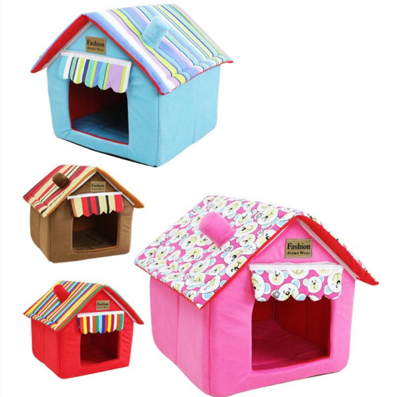 

Pet Bed Cat Tent House All Seasons Bed For Dogs Dirt-resistant Soft With Double Sided Washable Cushion