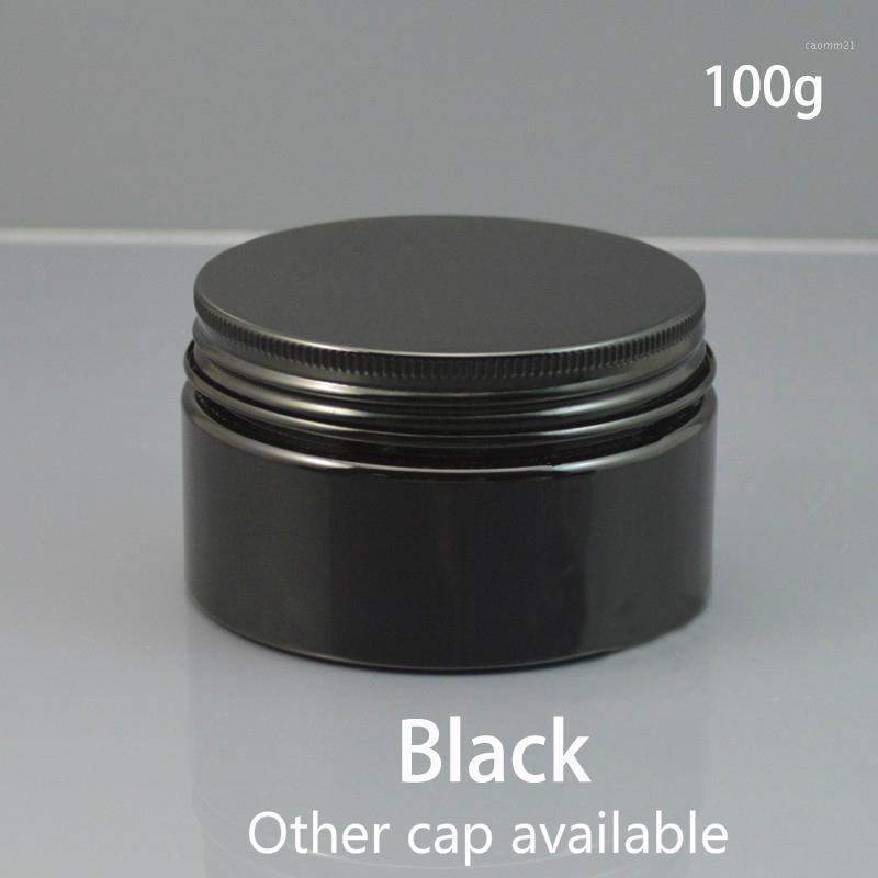 

Black 100g Empty Cosmetic Plastic Jar Refillable Lotion Cream Container 100ml Handmade Honey Aloe Vera Gel Bottle Free Shipping1