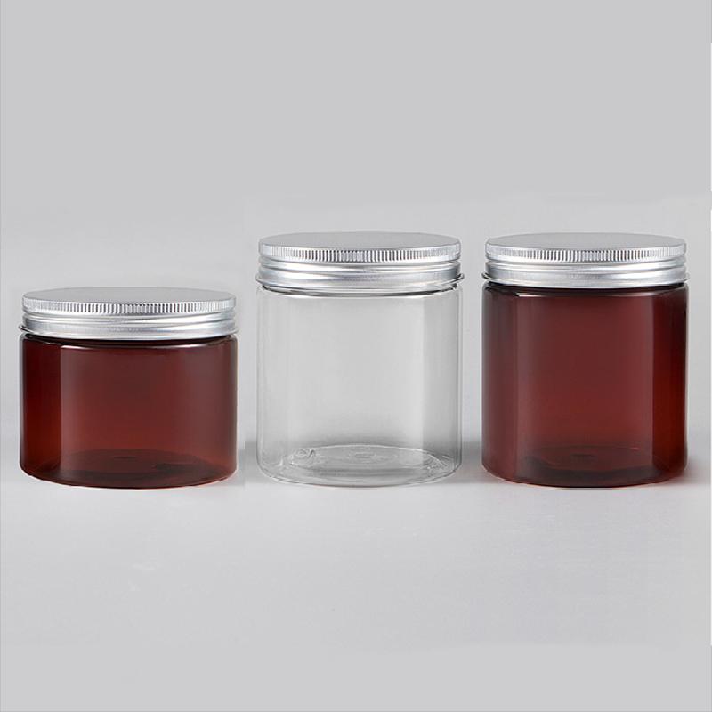 

5pcs 50g 80g Empty Plastic Jar Cream Pot with Screw Lids Clear Makeup Cosmetic Container Liquid Lotion Storage Box Antilight