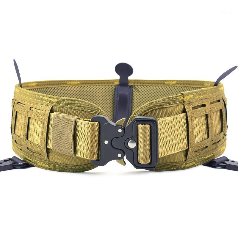 

Tactical Molle Belt Duty Waist Support Multi-Use Equipment CS Men Outdoor Nylon Hiking Climbing Riding Belts1, Black