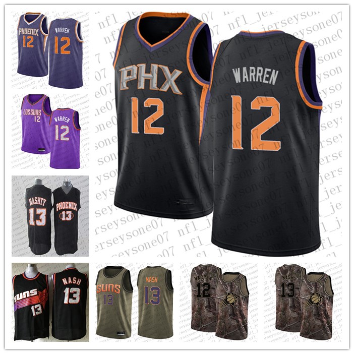 

2020 Men women youth phoenix Suns 12 T.J. Warren #13 Steve Nash Black Basketball Swingman Statement Edition custom Jersey, Lavender