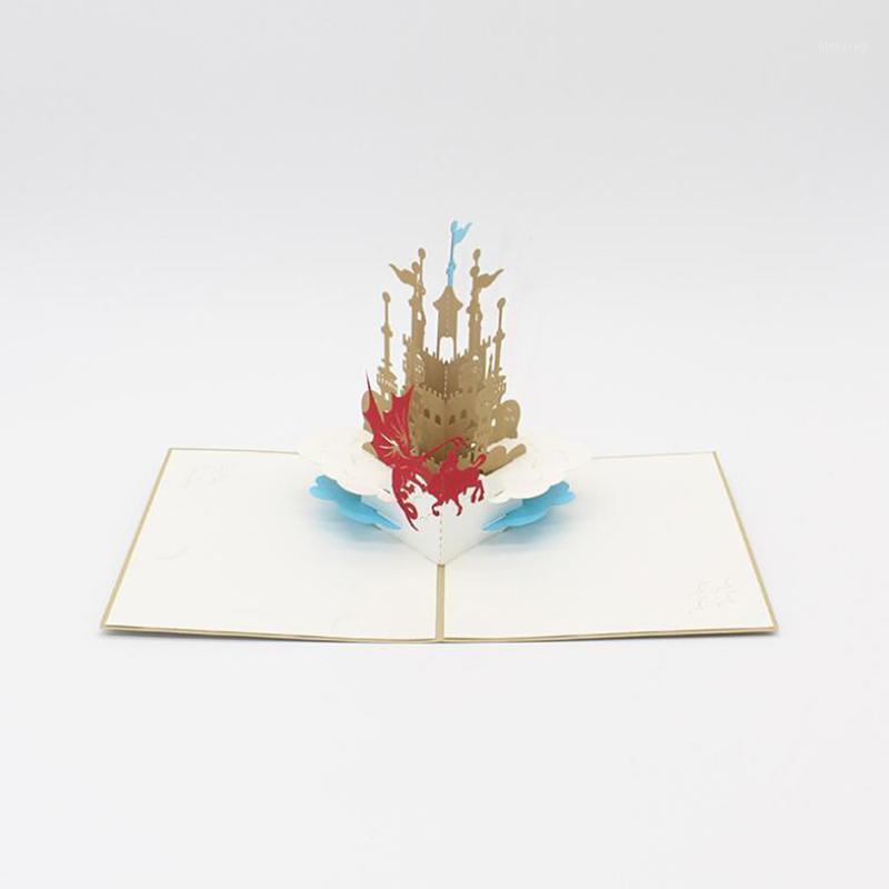

Love 3D UP Castle Cards Valentines Day Gift Postcard With Envelope Stickers Wedding Invitation Greeting Cards Anniversary1