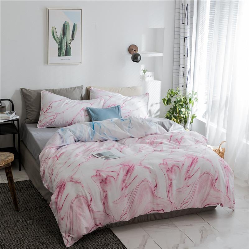 

2020 New 100% Cotton Bedding Set 3/4pcs Concise Style Include Duvet Cover Sheet Pillowcase 1.2m/1.5m/1.8m/2m Home Textile1