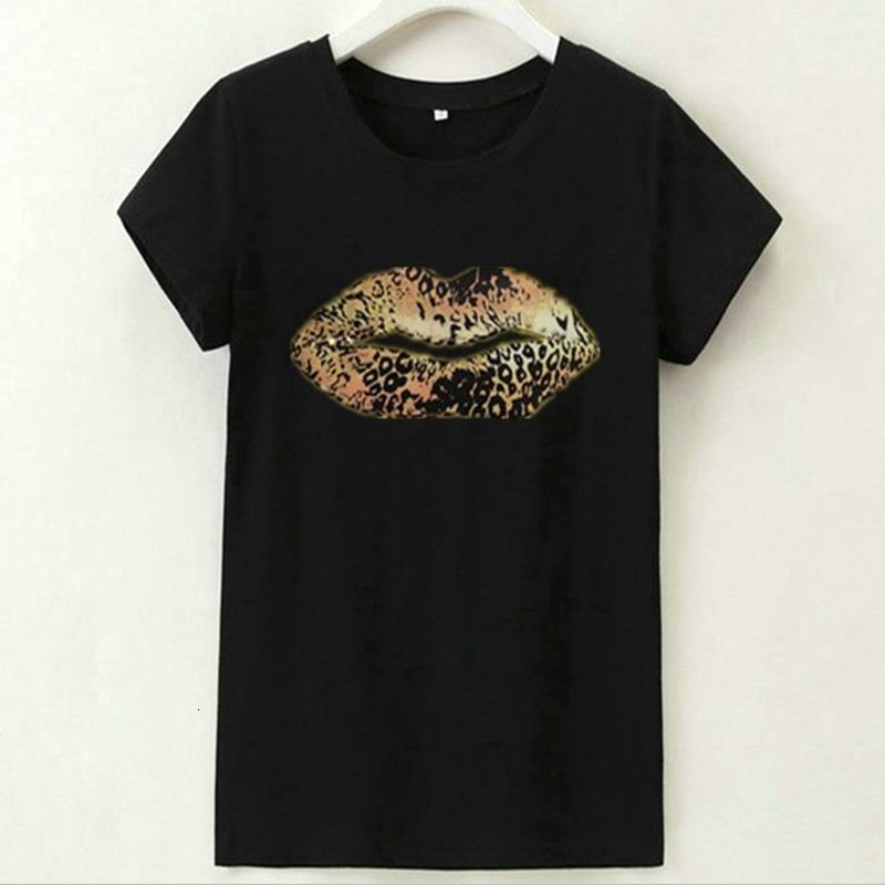 

Short-sleeved Top Maple Copy Spring Summer Leopard European Women 2021 Cmsb, Black