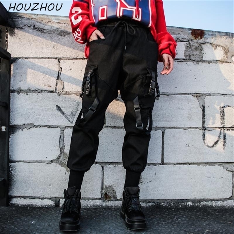 

Cargo Pants Women Punk Plus Size Pants Joggers Hip Hop Pants Korean Style Oversize Black Trousers Women Harajuku Streetwear 201119