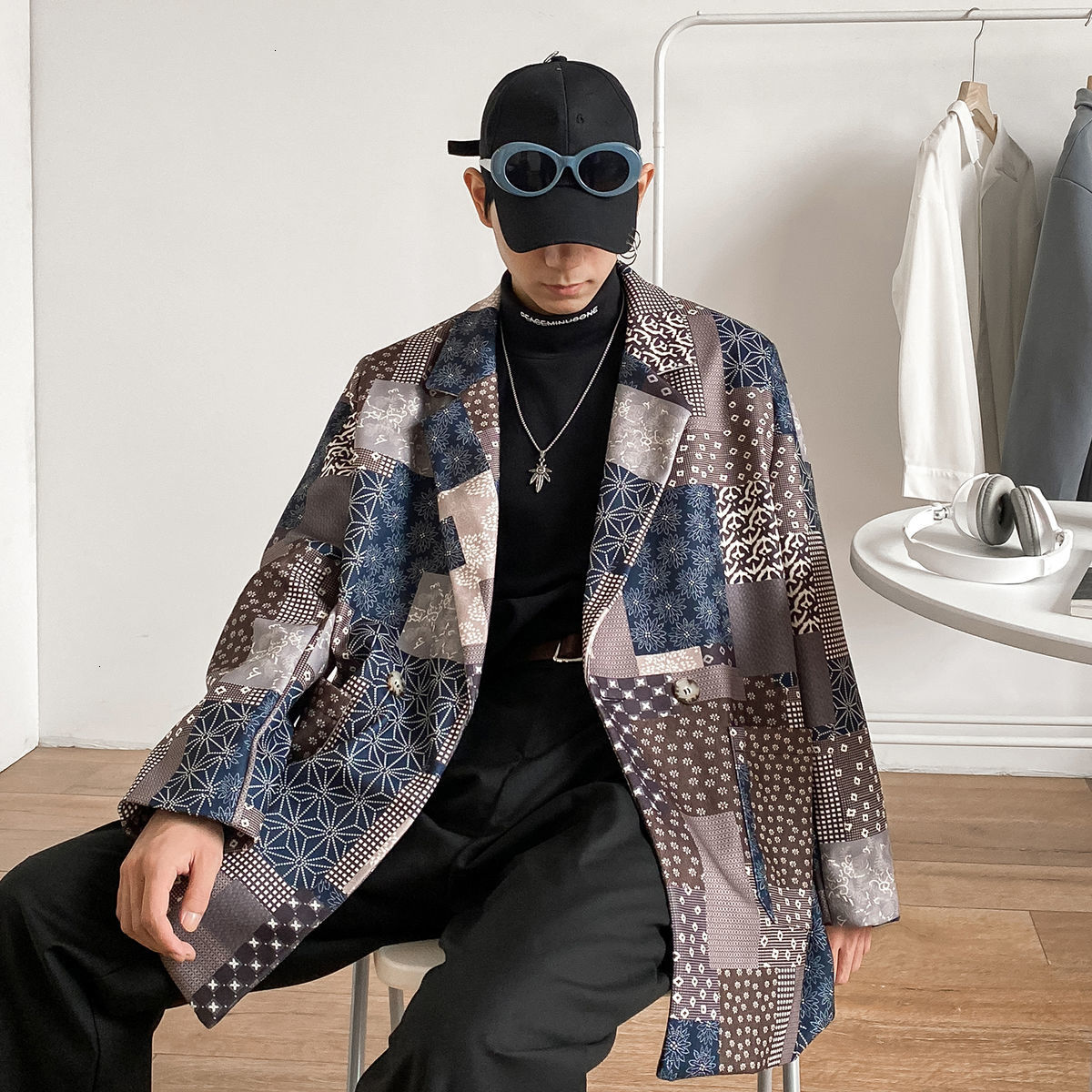 

Men's Suits 2021 Spring Winter New Temperament Design and Large Size Suit Clothing H6C4, Color
