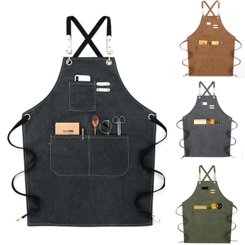 

Canvas Working Apron Collector Multifunctional Tool Storage Apron for Gardening Studio LXY91