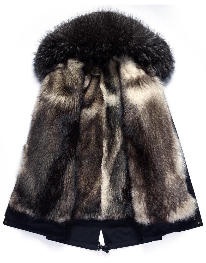 

Coat Winter Jacket Real Wolf Liner Parka Men Clothes 2020 Raccoon Fur Collar Warm Jackets Plus Size 5xl MY1825, Blue