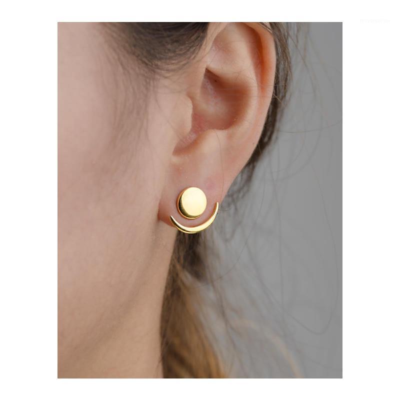 

Womens Creative Geometric Earring Moon Earrings Metal Round Earring Clip Ladies Costume Jewellery Vintage Earrings1