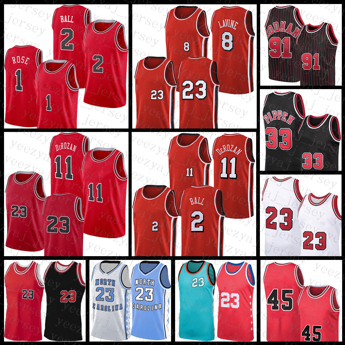 

Basketball Jersey 23 45 9 MJ Mens Lonzo 2 Ball Youth Kids Zach 8 LaVine Demar 11 DeRozan Derrick 1 Rose 2021 New Scottie 33 Pippen Dennis 91 Rodman, Mens jersey