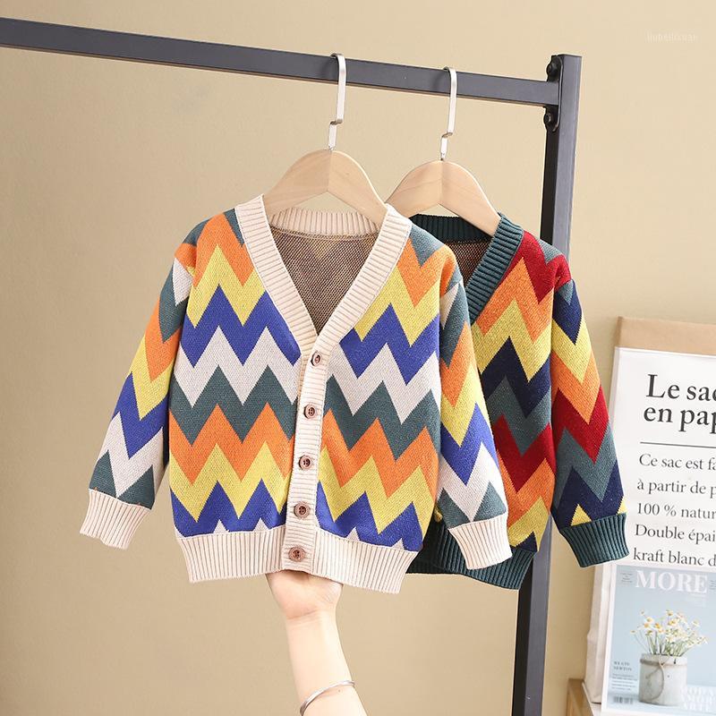 

Menoea 2-6Years Girls Winter Sweaters 2020 Autumn Kids Girl Knited Soft Clothes Boys Casual Colorful Striped Cardigan Jacket1, Az2499rose red