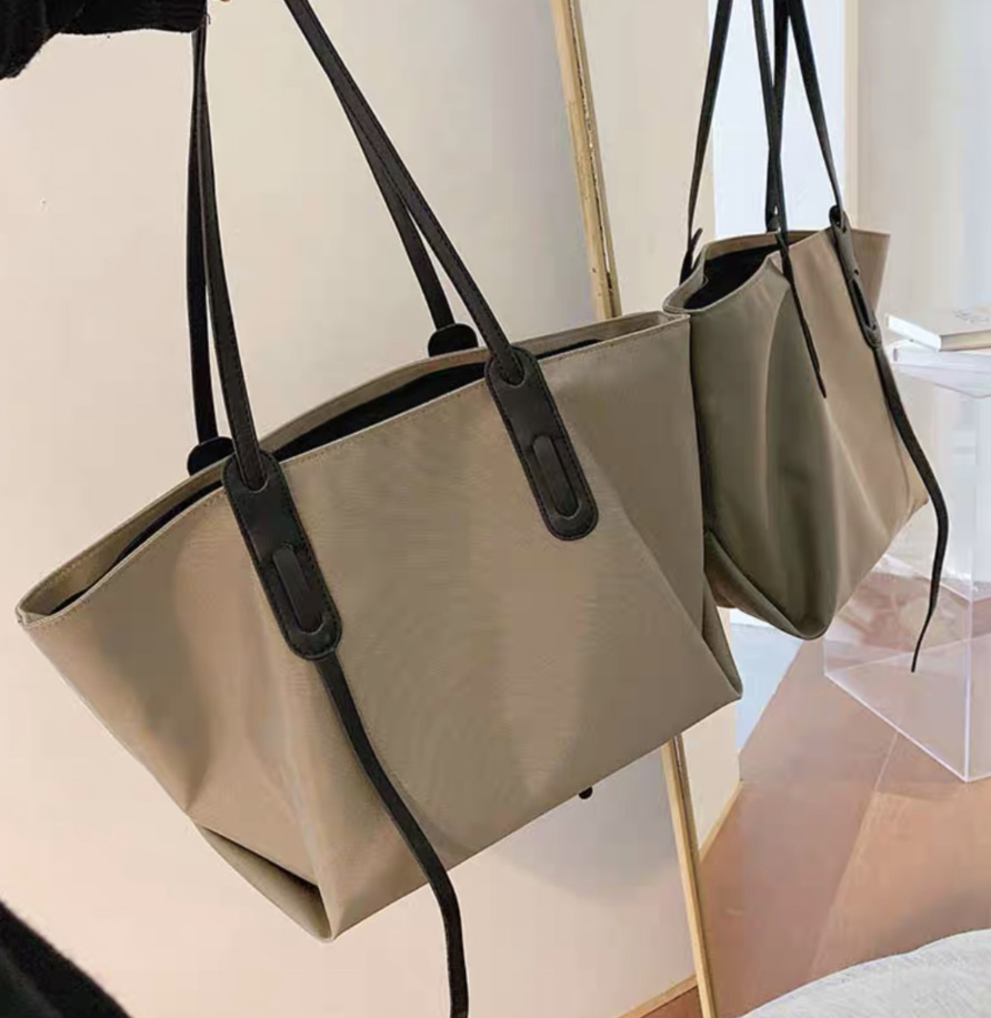 

HBP Fashion cloth bags single shoulder bag large capacity shopping bags for women, White