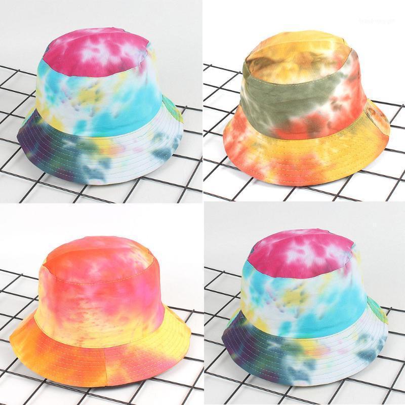 

Cotton Adults Bucket Hat Cap Fishing Fisherman Beach Festival Sun Tie Dye Cap Party Headwear Bucket Hats Chapeau Casquette, Red