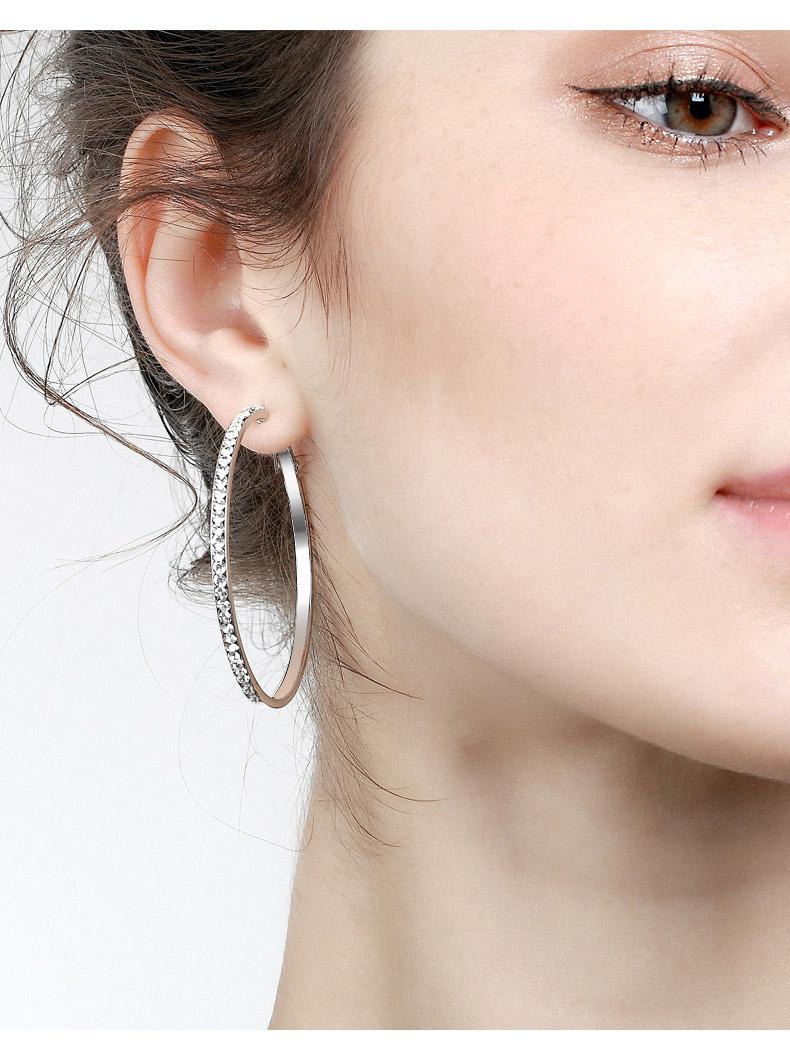 

JUJIE Fashion Crystal Earrings For Women 2020 Korean Circle Earrings Gold Clip Jewelry Wholesale/Dropshipping