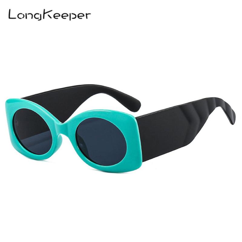 

Sunglasses Fashion Colorful Women Vintage Brand Designer Oval Lens Eyewear Men Retro Wide Legs Sun Glasses Shades UV400