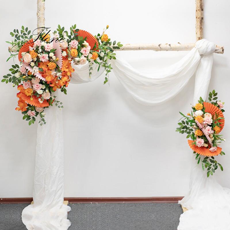 

Decorative Flowers & Wreaths Flone Wedding Arch Floral Origami Artificial Silk Decoration Party Ceremony Event Background Flower Decor