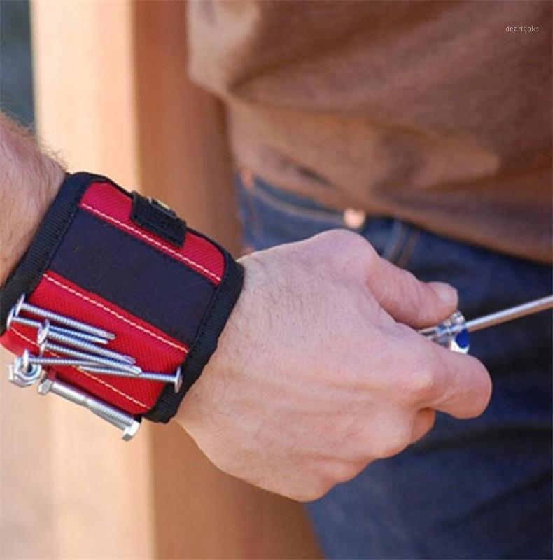 

Strong Magnetic Wristband Bag Pocket Wrist Support Tool Bag Hand Bracelet Pouch Screws Drill Holder Holding Storage1