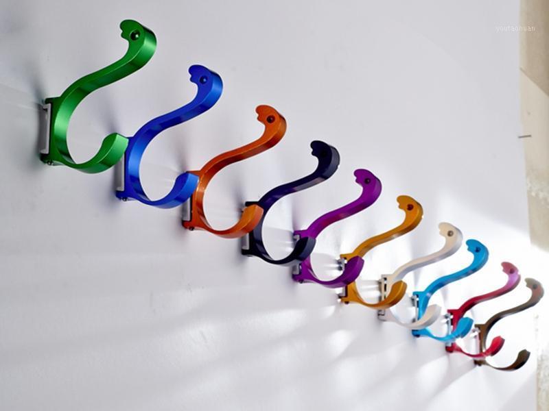 

Colorful swans hook up and down Hook Aluminum DIY Towel Wall Nail Bathroom Kitchen Clothes Key Hat Rack Bag Hanger Holder1