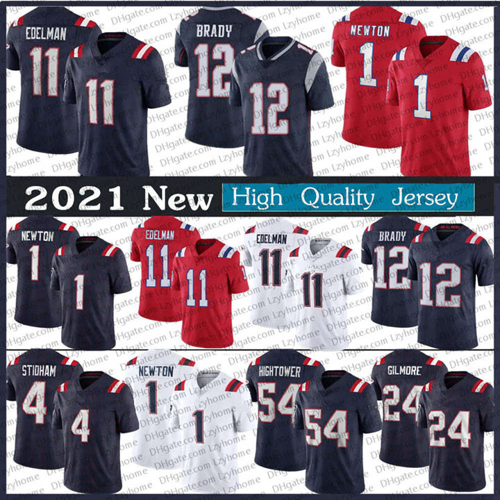 

Men' 11 Julian Edelman Jersey 2020 New 1 Cam Newton 24 Stephon Gilmore Stidham 12 Tom Brady Dont'a Hightower Rob Gronkowski Football Jersey, My store(aryahome)