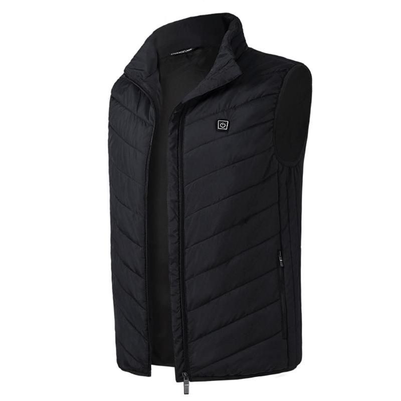 

Security Intelligence Men Women Thermal Waistcoat Vest Winter Warm USB Charge Coat Electric Heating Outdoor Constant Temperature, Black