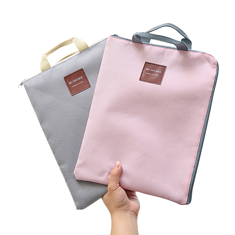 A4 Canvas File Folder Bag Cute File Folders A4 Size Canvas Portfolio Document Pocket Students Stationery Organizer Handbag-image-612990422