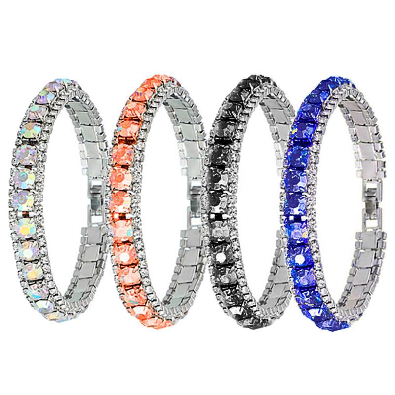 

New Fashion Roman Style Women Bracelet Wristband Bracelets Gifts Jewelry Accessories Fantastic Shiny Rhinestone Wristlet Trinket